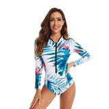 Printed surfing clothes one-piece women's diving suit