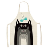 Parent-child linen apron cat pattern