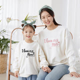 White cotton sweater parent-child clothes For Mom And Me