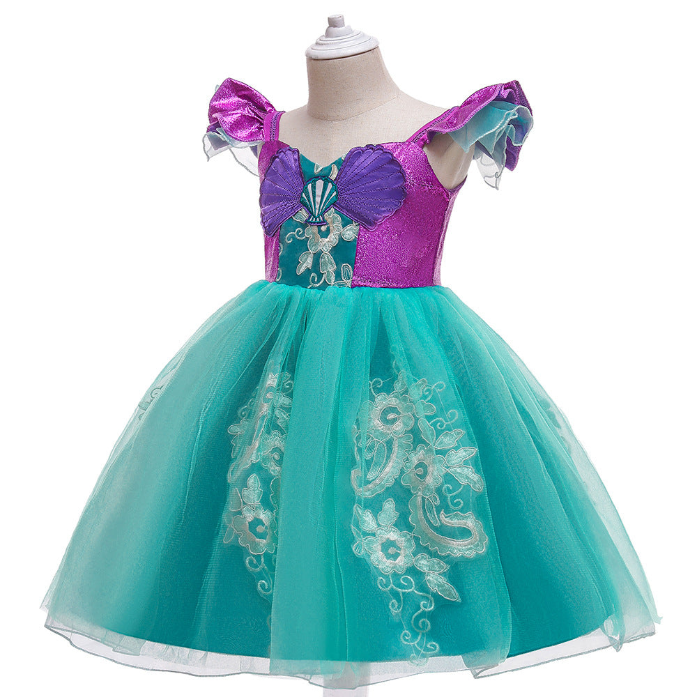 European And American Children's Dress Children's Dress Embroidered Dress