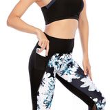 Exercise yoga clothes tight vest print yoga pants