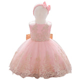 European And American New Girls Dress Bowknot Lace Gauze Pompous Dress Runway Dress