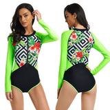 Surfing clothes long sleeve sun protection women's swimsuit