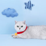 Cat bell collar pet neck accessories Bib handmade cute silent bell Japanese neck sleeve