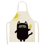 Parent-child linen apron cat pattern