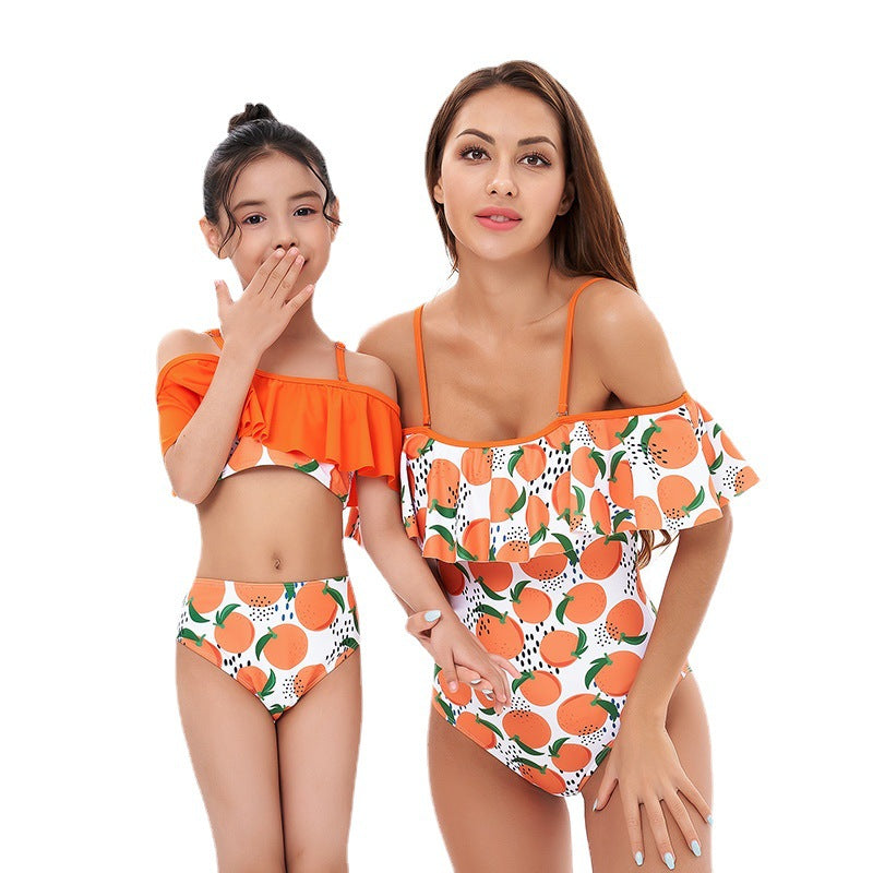 Parent-child new swimsuit female high waist bikini mother and daughter swimsuit for Mom and Me