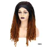 Women's headscarf wig gradual dirty braid wig ice silk hair with crochet hair cover dreamlock wig