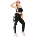 Workout clothes plus size yoga pants bra vest