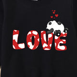 Cute panda heart printing parent-child clothes For Mom And Me