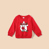 New round neck long sleeve parent-child outfit Christmas Elk
