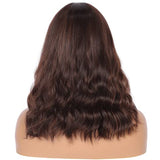 Fashion wig female short curly hair brown air bangs chemical fiber wig headgear wigs