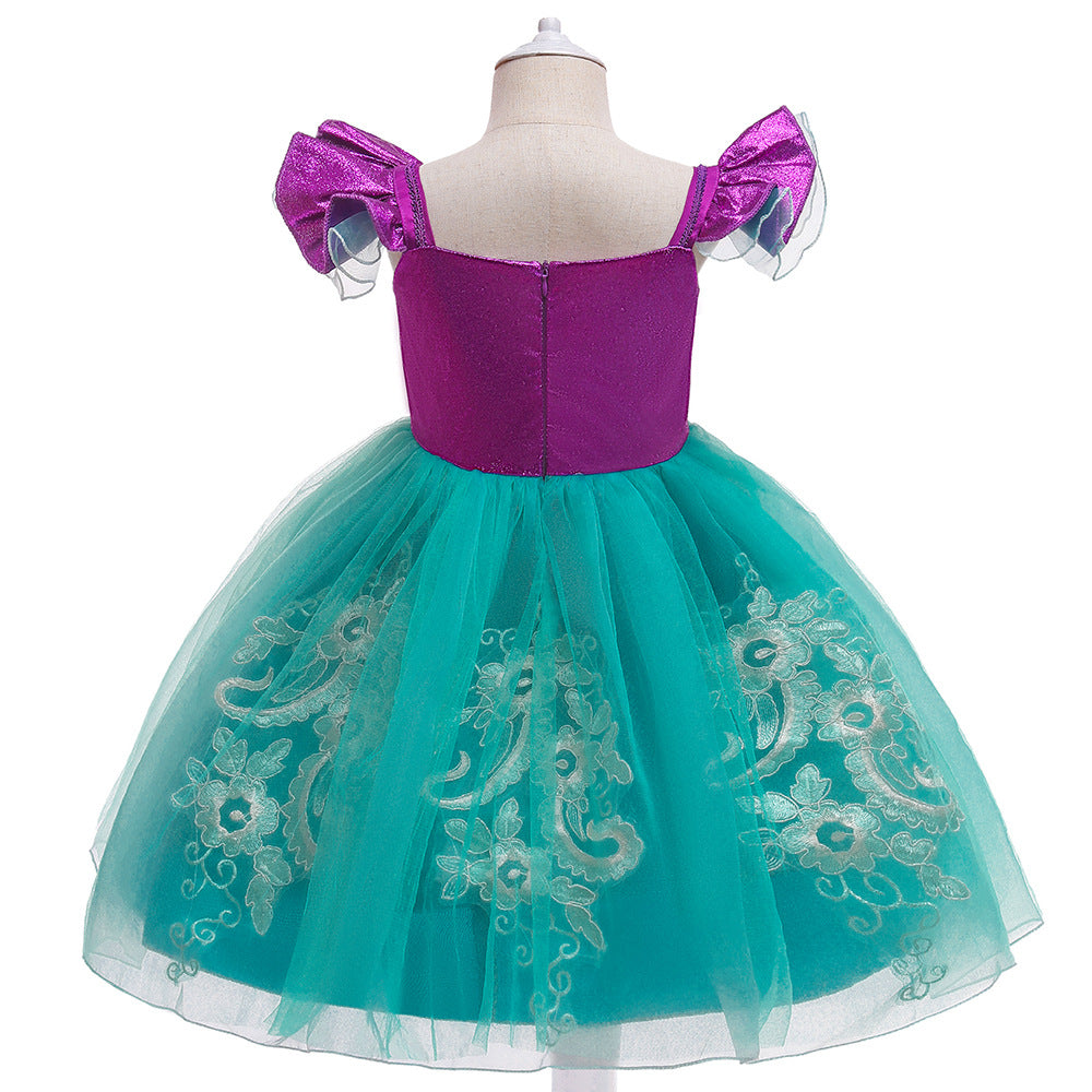 European And American Children's Dress Children's Dress Embroidered Dress