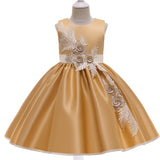 New Children's Dress Princess Dress Forged Cloth Nail Bead Flower Child Dress Dress Piano Performance Dress