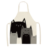 Parent-child linen apron cat pattern