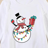 Christmas sweater cartoon lantern snowman cute parent-child outfit