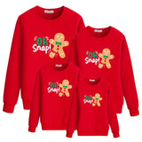 Gingerbread Man pattern sweater Christmas parent-child outfit
