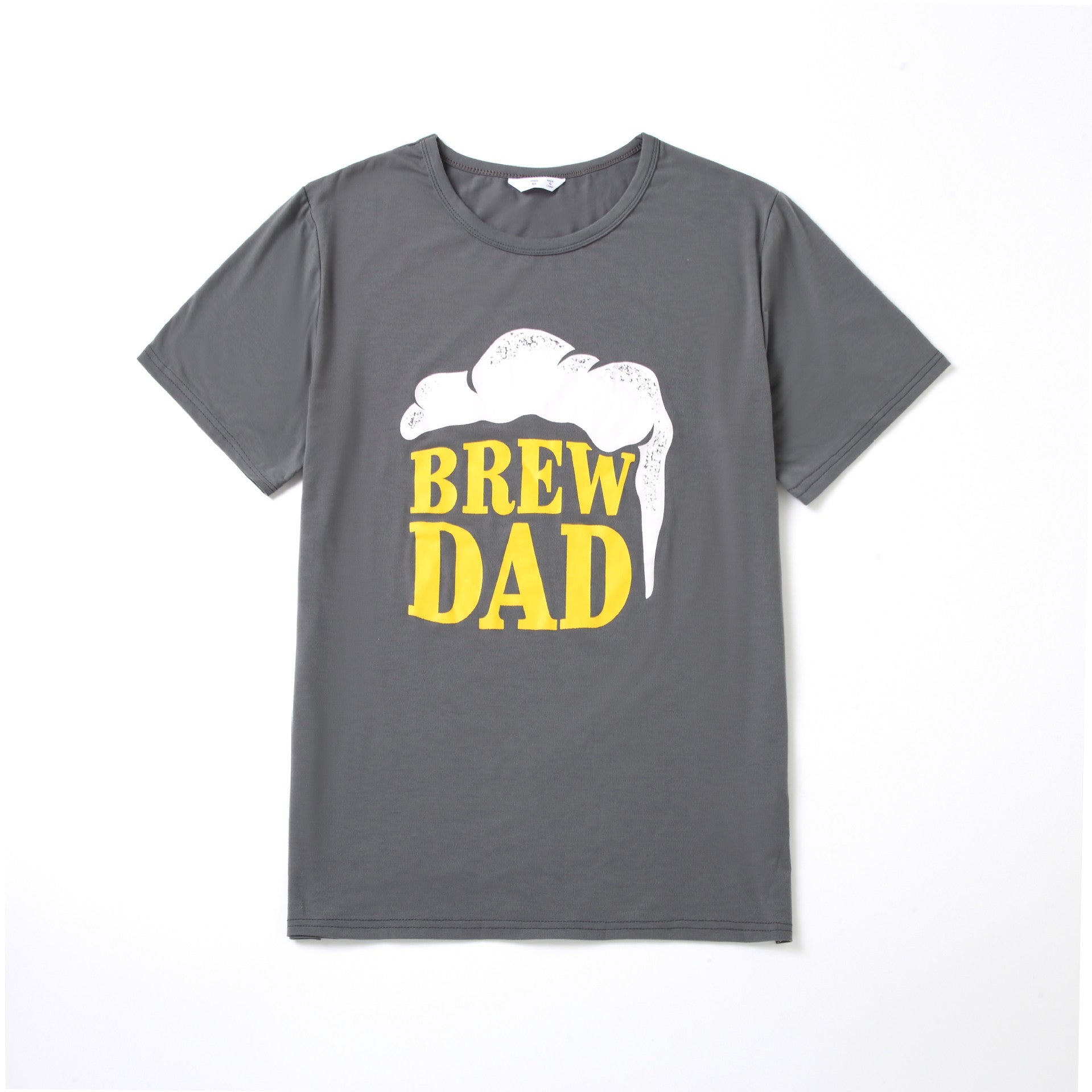Letter crew neck short sleeve parent-child outfit T-shirts for Dad and Me
