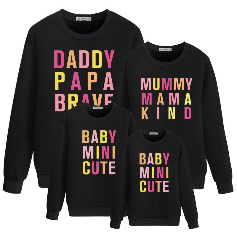 Family parent-child sweater round neck top