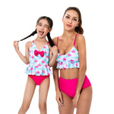 Parent-child swimsuit new printed high waist bikini mother and daughter swimsuit for Mom and Me