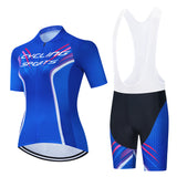 Women short sleeve breathable cycling clothes suit