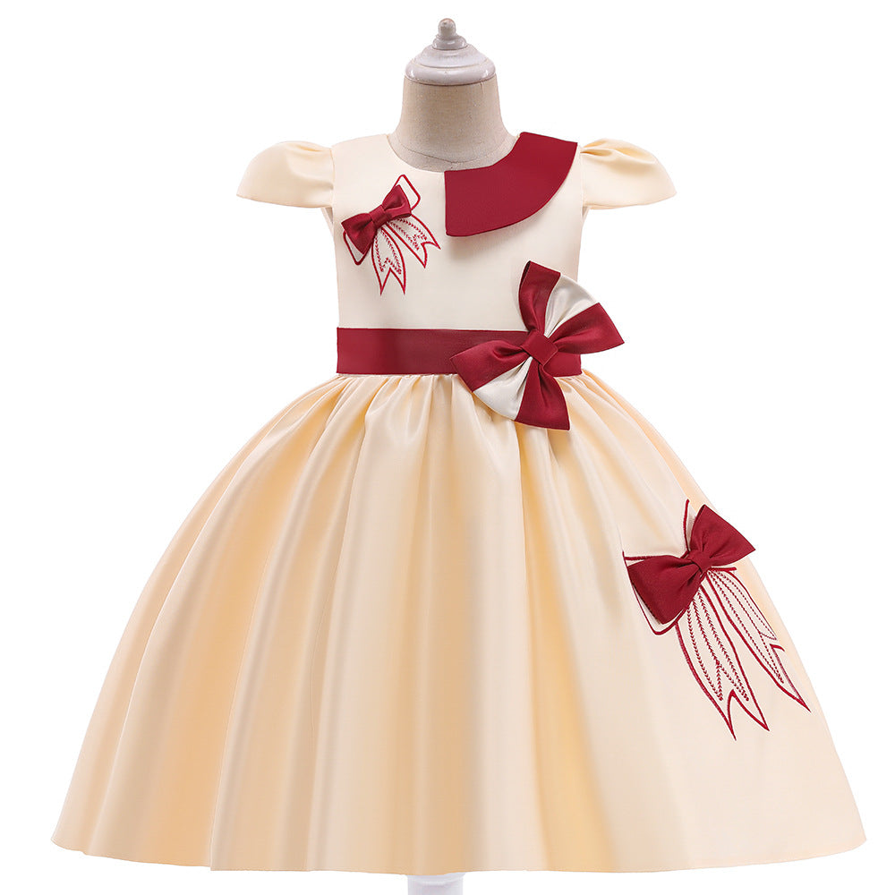 New Princess Skirt Forged Large Bow Girl Dress