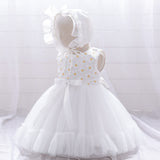 New Children's Dress Sequined Embroidered Baby Dress First Year Baby Princess Dress Birthday Dress