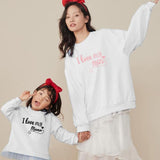 White cotton sweater parent-child clothes For Mom And Me