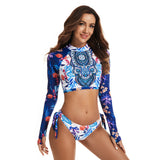 Printed swimsuit sun protection surfing suit