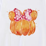 Halloween bow pumpkin cute mother-daughter matching outfit For Mom And Me