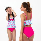 Parent-child swimsuit new printed high waist bikini mother and daughter swimsuit for Mom and Me