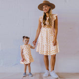 Floral dress holiday casual parent-child dress