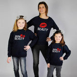 Creative lip printings family parent-child outfit For Mom And Me