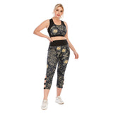 Plus size track pants yoga vest bra for women