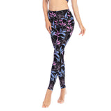 Printed leggings top vest fitness yoga clothes
