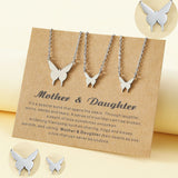 Mother-daughter parent-child butterfly necklace (Set Of 3 Pcs)