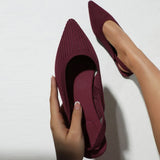 Flat heel leisure semi-toe box women's shoes mesh cloth pointed toe