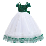 Girls' Mesh Sling Birthday Piano Performance Dress Princess Dress Evening Dress