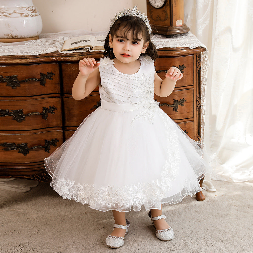 LOVE DOCK Ball Gown Dresses for Girls, Princess Dresses for Girls, Lace  Bowknot Birthday Party Wedding Gown Kids Dresses, for Toddler Kids Baby Girl  - Walmart.com