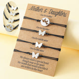Stainless steel hollow butterfly parent-child bracelet (Set Of 4 Pcs)