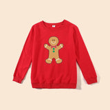 Cute gingerbread man Christmas parent-child sweater