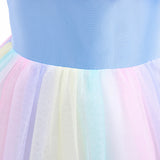 European And American Christmas Color Dream Gauze Princess Dress Girl Dress Dance Party Evening Dress