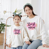 White parent-child outfit home casual sweater For Mom And Me