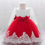 Bow Tie Princess Dress Girls First Birthday Dress