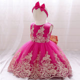 European And American New Girls Dress Bowknot Lace Gauze Pompous Dress Runway Dress