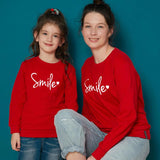 Simple pullover sweater long sleeve parent-child outfit For Mom And Me