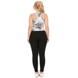 Plus size yoga clothes leggings sports bra