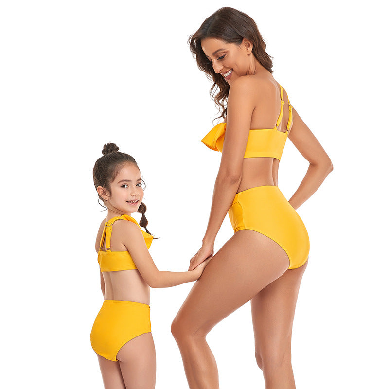 New swimsuit parent-child swimwear crossbody bikini for Mom and Me