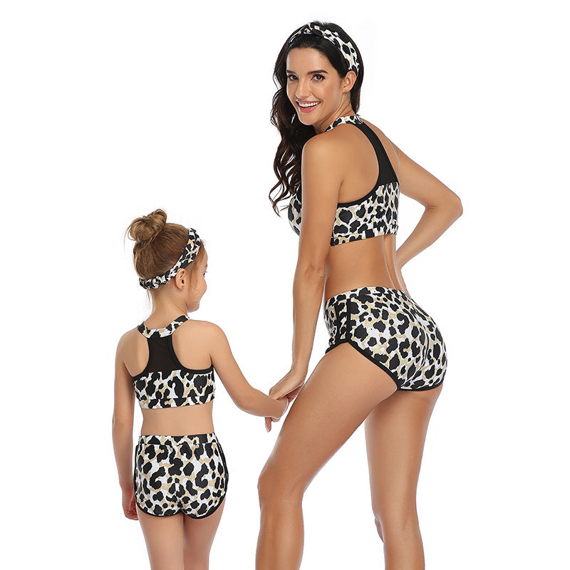 Sports parent-child swimsuit swimsuit for Mom and Me