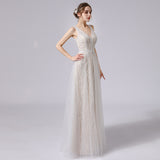 A-Line Floor Length Lace Tulle Wedding Dress