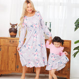 Parent-child printed long dress For Mom And Me